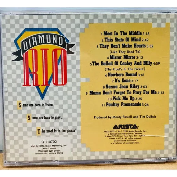 Diamond Rio‎ - Diamond Rio (CD) (VG+) - Picture 3 of 3